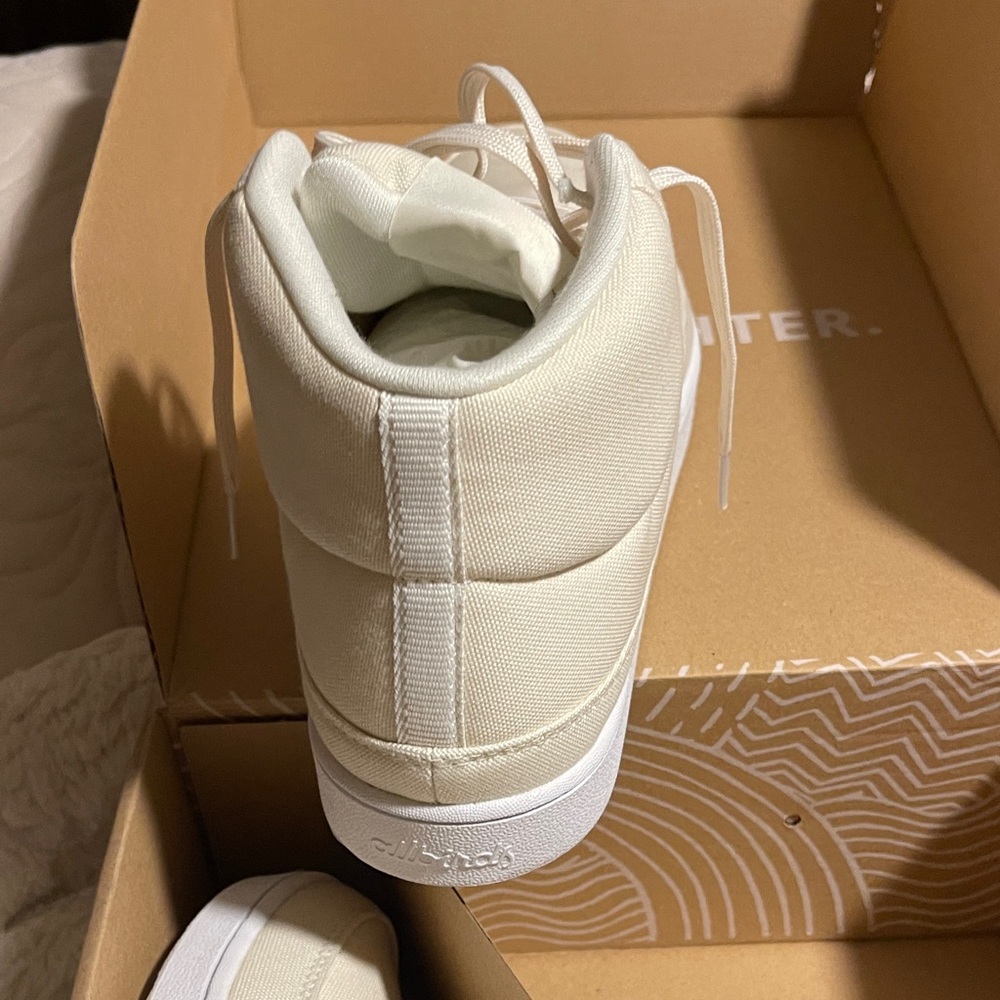Allbirds Canvas Pacer Mid Sneakers in Natural White - Picture 5 of 5